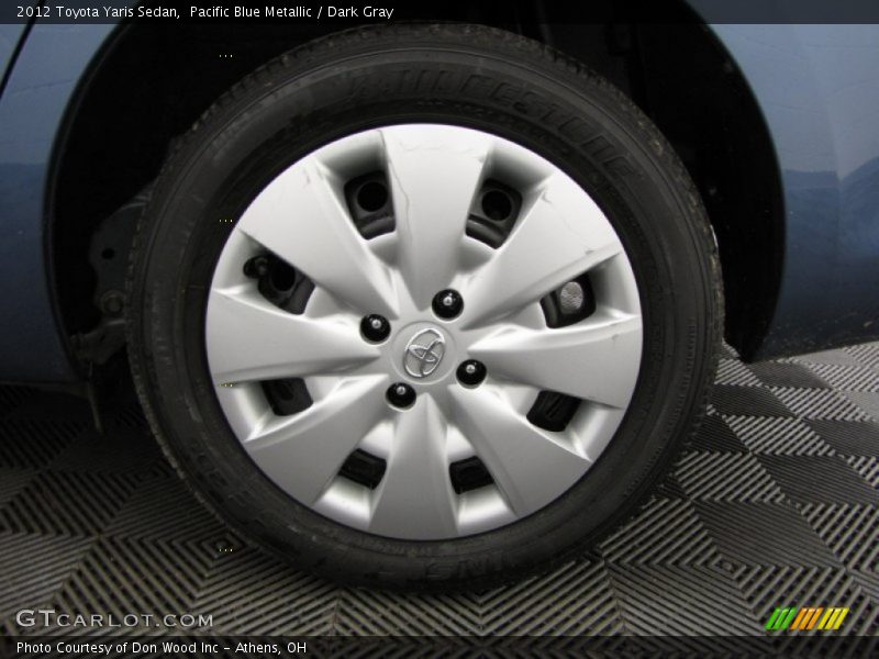 Pacific Blue Metallic / Dark Gray 2012 Toyota Yaris Sedan