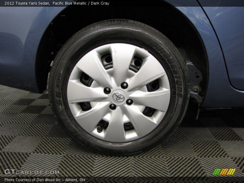 Pacific Blue Metallic / Dark Gray 2012 Toyota Yaris Sedan