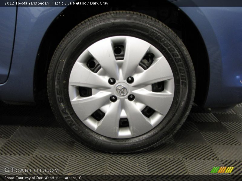 Pacific Blue Metallic / Dark Gray 2012 Toyota Yaris Sedan