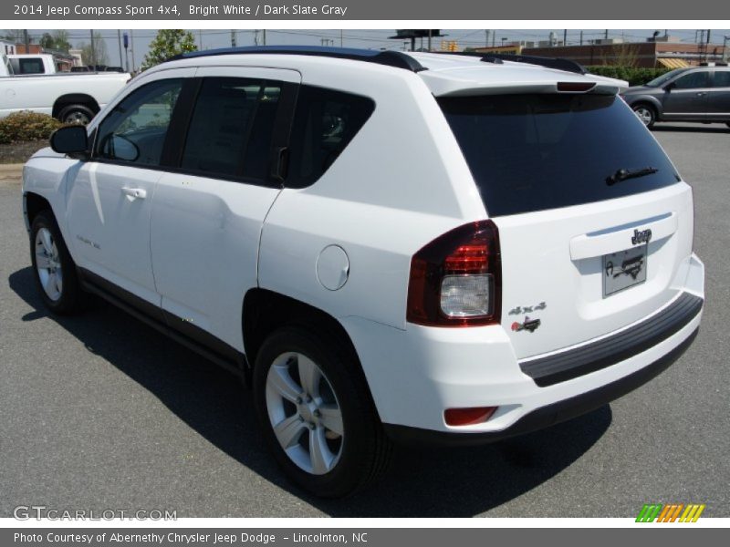 Bright White / Dark Slate Gray 2014 Jeep Compass Sport 4x4