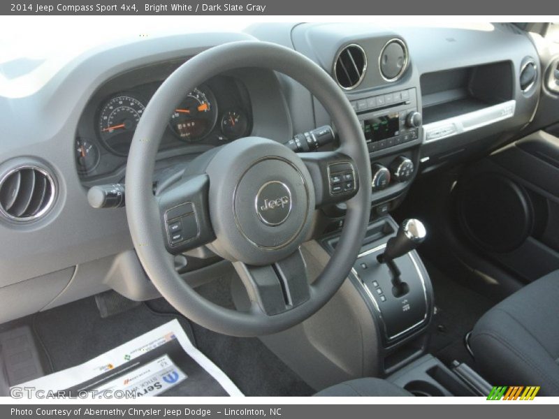 Bright White / Dark Slate Gray 2014 Jeep Compass Sport 4x4