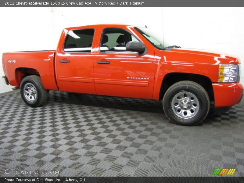 Victory Red / Dark Titanium 2011 Chevrolet Silverado 1500 LS Crew Cab 4x4