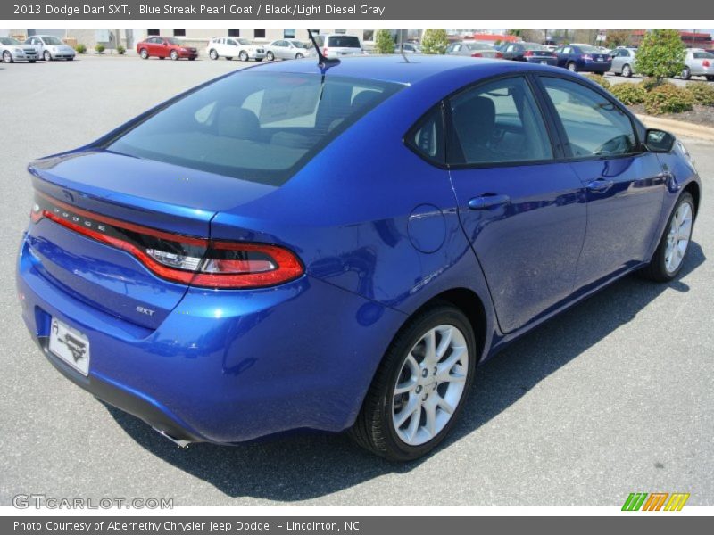 Blue Streak Pearl Coat / Black/Light Diesel Gray 2013 Dodge Dart SXT