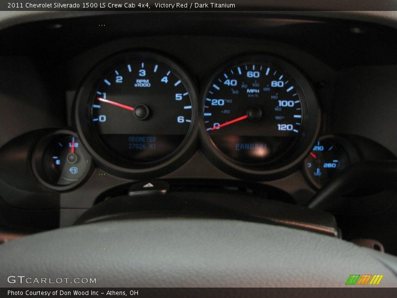 Victory Red / Dark Titanium 2011 Chevrolet Silverado 1500 LS Crew Cab 4x4