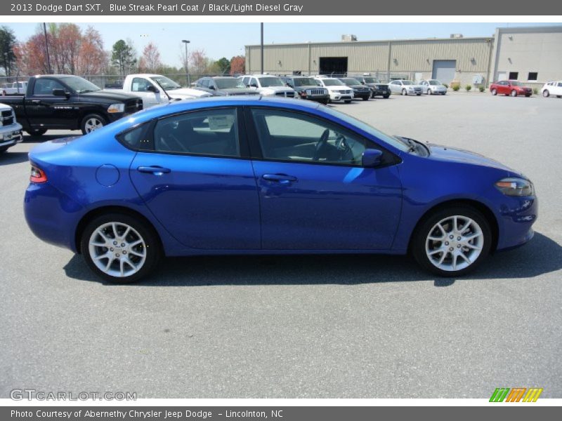 Blue Streak Pearl Coat / Black/Light Diesel Gray 2013 Dodge Dart SXT
