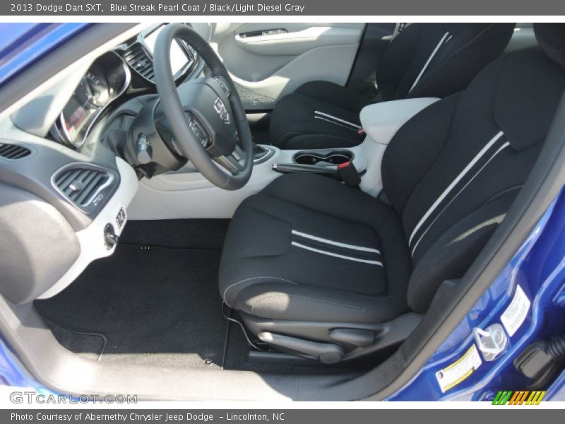 Blue Streak Pearl Coat / Black/Light Diesel Gray 2013 Dodge Dart SXT