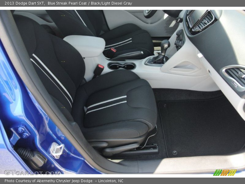 Blue Streak Pearl Coat / Black/Light Diesel Gray 2013 Dodge Dart SXT