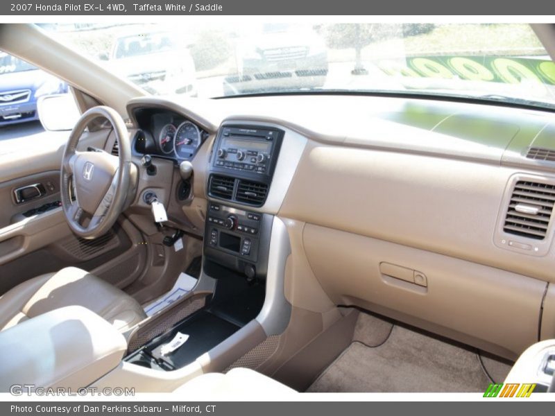 Taffeta White / Saddle 2007 Honda Pilot EX-L 4WD