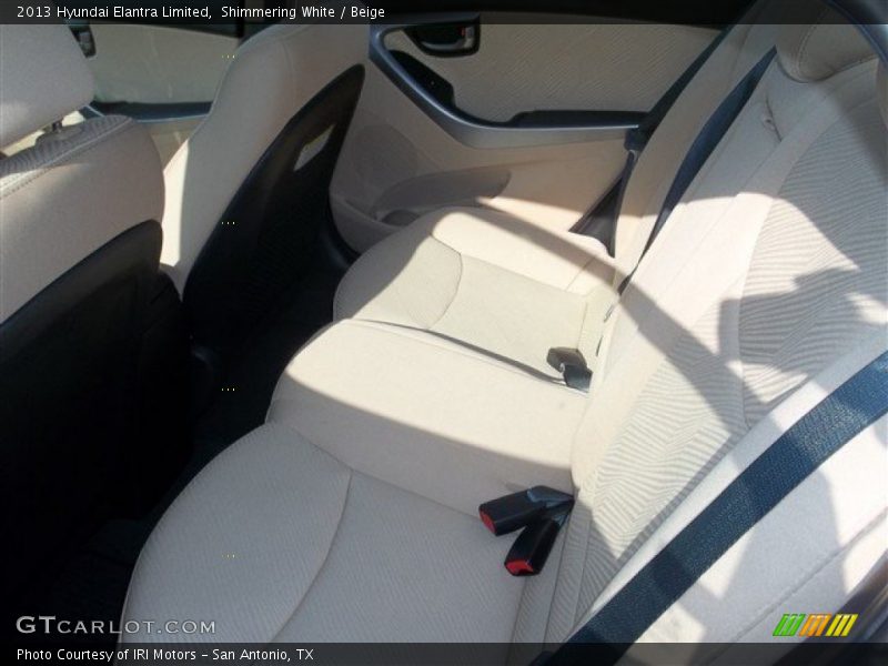Shimmering White / Beige 2013 Hyundai Elantra Limited