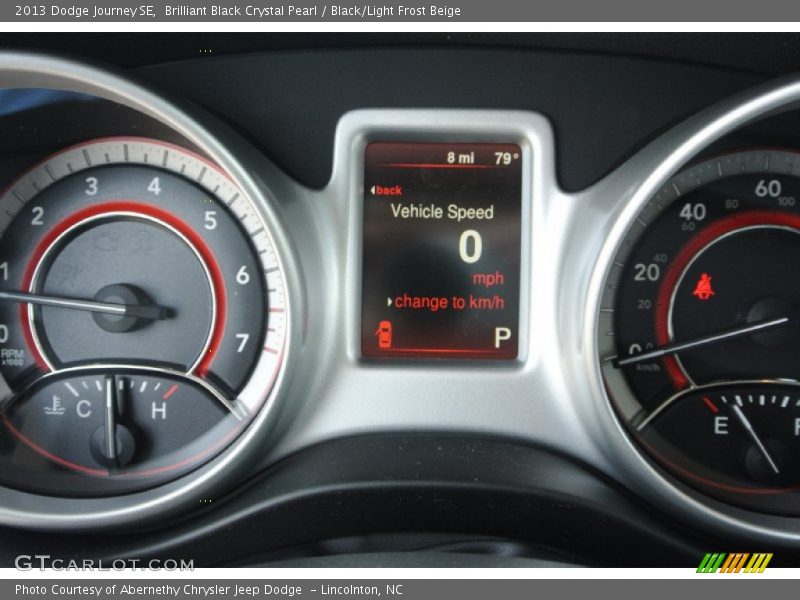 Brilliant Black Crystal Pearl / Black/Light Frost Beige 2013 Dodge Journey SE