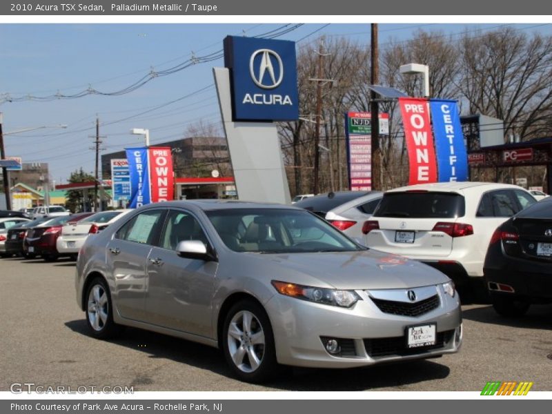 Palladium Metallic / Taupe 2010 Acura TSX Sedan