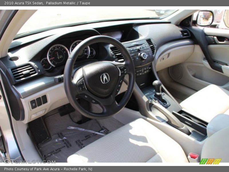 Palladium Metallic / Taupe 2010 Acura TSX Sedan