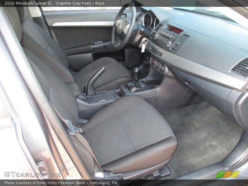 Graphite Gray Pearl / Black 2010 Mitsubishi Lancer ES