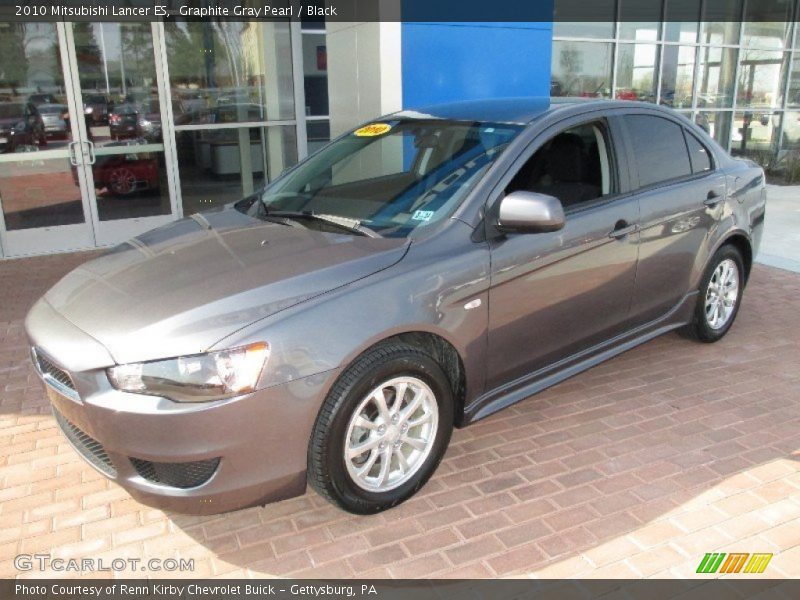 Graphite Gray Pearl / Black 2010 Mitsubishi Lancer ES