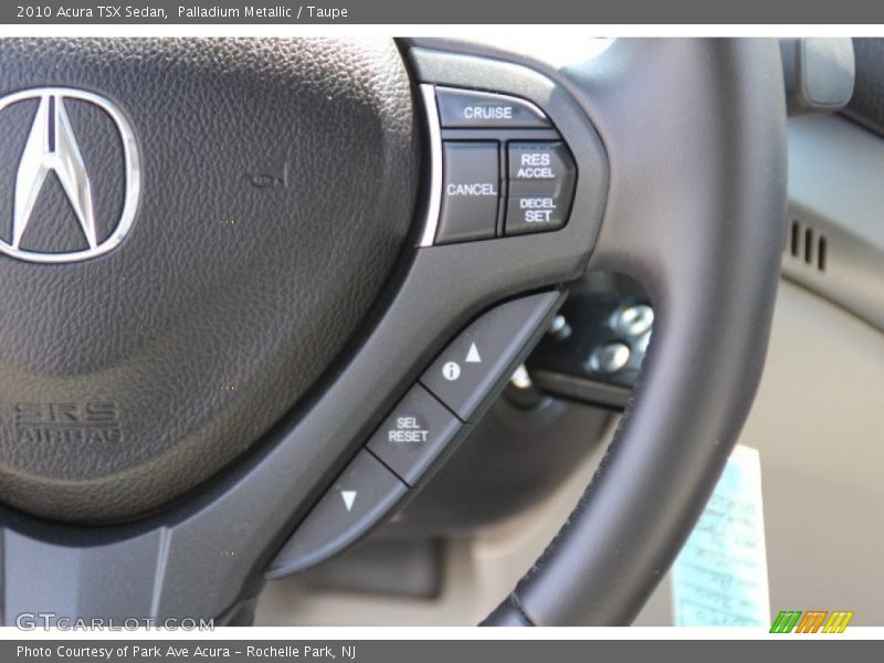 Palladium Metallic / Taupe 2010 Acura TSX Sedan