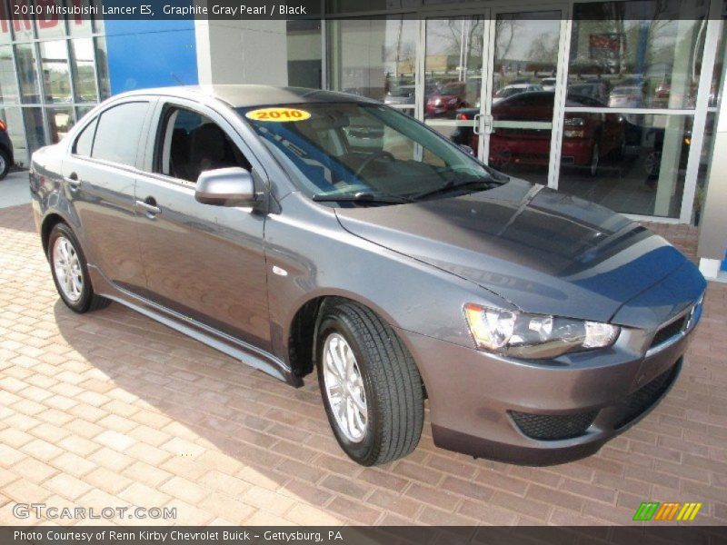 Graphite Gray Pearl / Black 2010 Mitsubishi Lancer ES