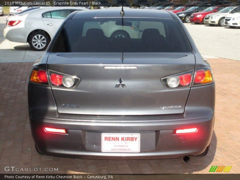 Graphite Gray Pearl / Black 2010 Mitsubishi Lancer ES