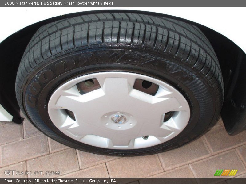 Fresh Powder White / Beige 2008 Nissan Versa 1.8 S Sedan