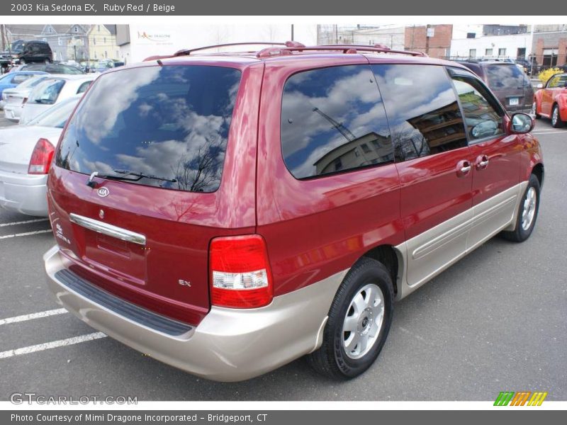 Ruby Red / Beige 2003 Kia Sedona EX