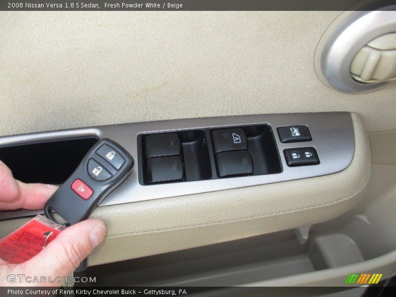 Fresh Powder White / Beige 2008 Nissan Versa 1.8 S Sedan