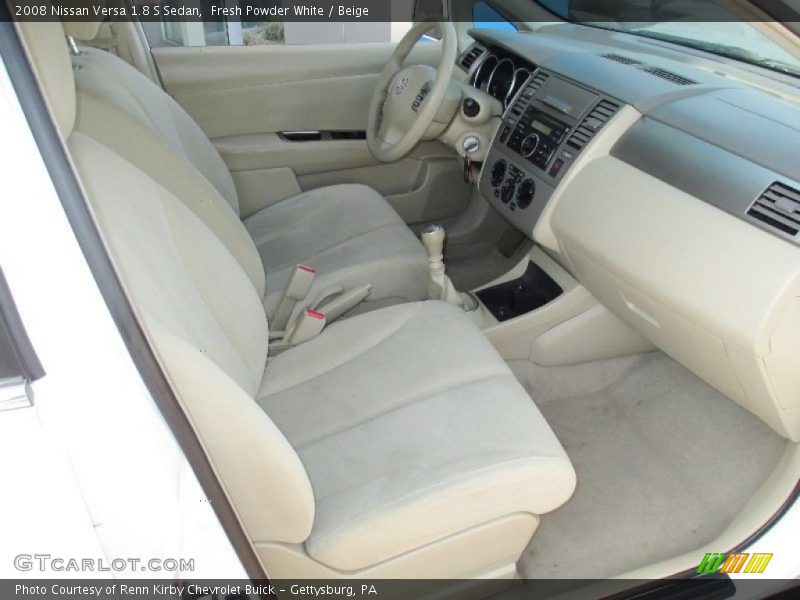 Fresh Powder White / Beige 2008 Nissan Versa 1.8 S Sedan