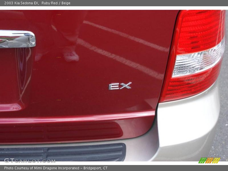 Ruby Red / Beige 2003 Kia Sedona EX