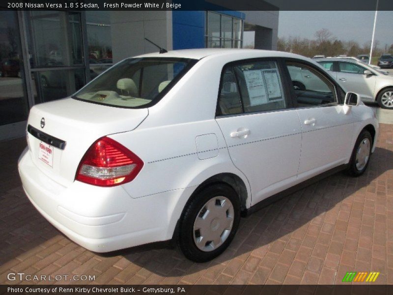 Fresh Powder White / Beige 2008 Nissan Versa 1.8 S Sedan