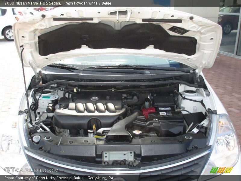 Fresh Powder White / Beige 2008 Nissan Versa 1.8 S Sedan