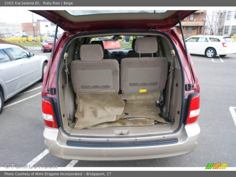 Ruby Red / Beige 2003 Kia Sedona EX