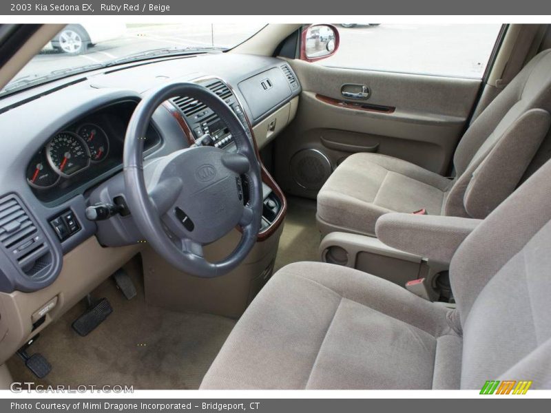 Ruby Red / Beige 2003 Kia Sedona EX