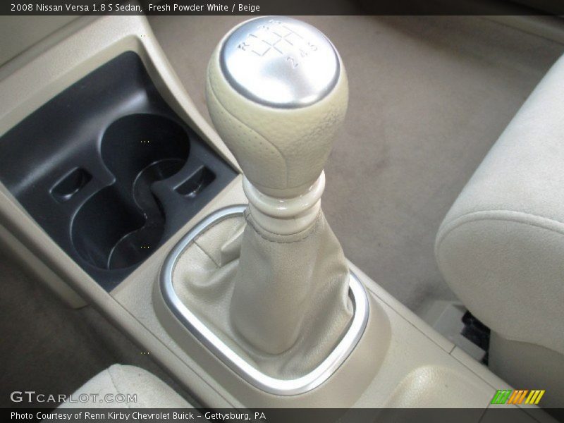 Fresh Powder White / Beige 2008 Nissan Versa 1.8 S Sedan