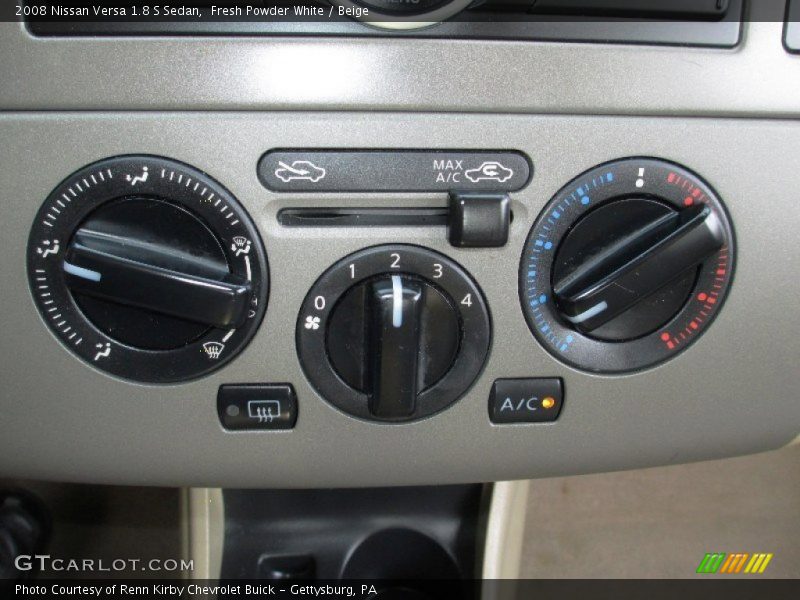 Fresh Powder White / Beige 2008 Nissan Versa 1.8 S Sedan