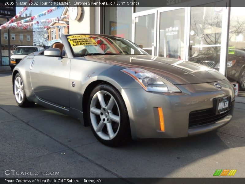 Chrome Silver Metallic / Burnt Orange 2005 Nissan 350Z Touring Roadster