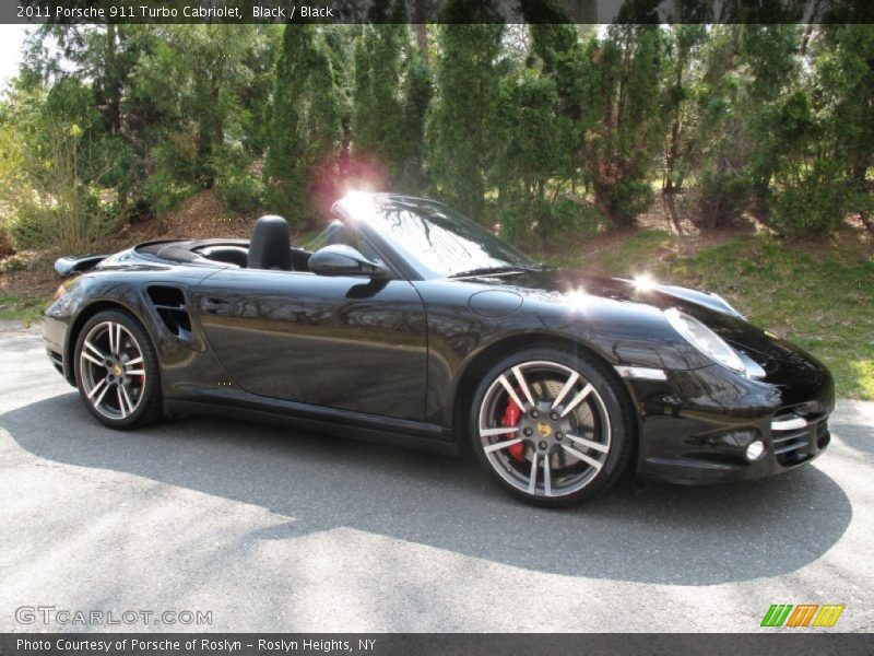 Black / Black 2011 Porsche 911 Turbo Cabriolet