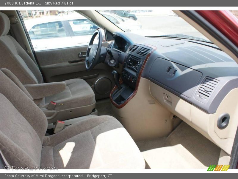 Ruby Red / Beige 2003 Kia Sedona EX