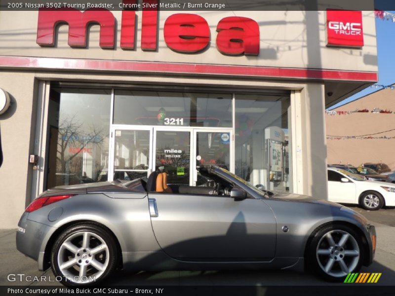 Chrome Silver Metallic / Burnt Orange 2005 Nissan 350Z Touring Roadster