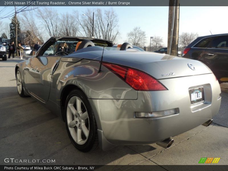 Chrome Silver Metallic / Burnt Orange 2005 Nissan 350Z Touring Roadster