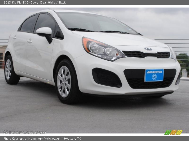 Clear White / Black 2013 Kia Rio EX 5-Door