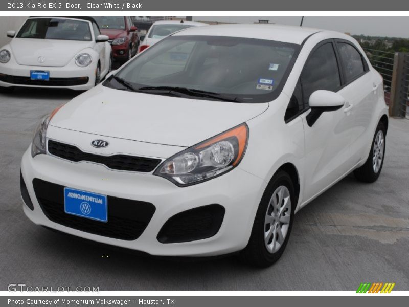 Clear White / Black 2013 Kia Rio EX 5-Door