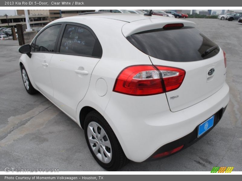 Clear White / Black 2013 Kia Rio EX 5-Door