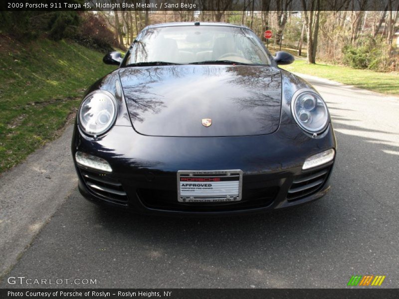 Midnight Blue Metallic / Sand Beige 2009 Porsche 911 Targa 4S