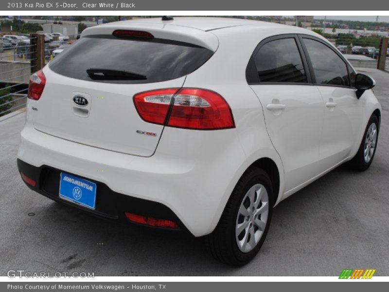 Clear White / Black 2013 Kia Rio EX 5-Door