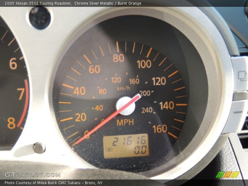 Chrome Silver Metallic / Burnt Orange 2005 Nissan 350Z Touring Roadster