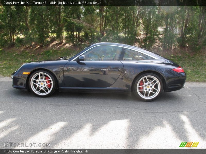 Midnight Blue Metallic / Sand Beige 2009 Porsche 911 Targa 4S