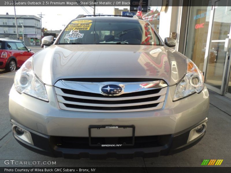 Steel Silver Metallic / Off Black 2010 Subaru Outback 2.5i Premium Wagon