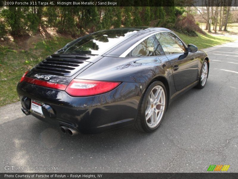 Midnight Blue Metallic / Sand Beige 2009 Porsche 911 Targa 4S
