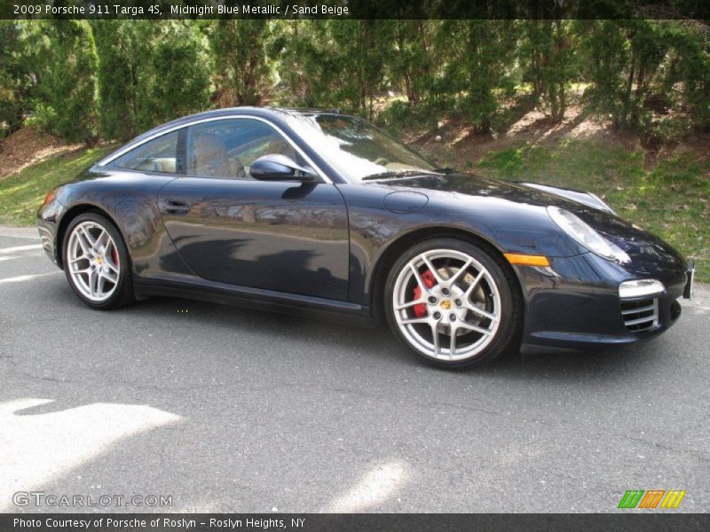 Midnight Blue Metallic / Sand Beige 2009 Porsche 911 Targa 4S