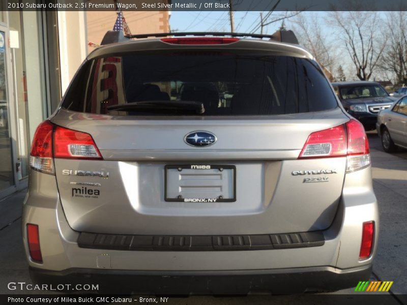 Steel Silver Metallic / Off Black 2010 Subaru Outback 2.5i Premium Wagon