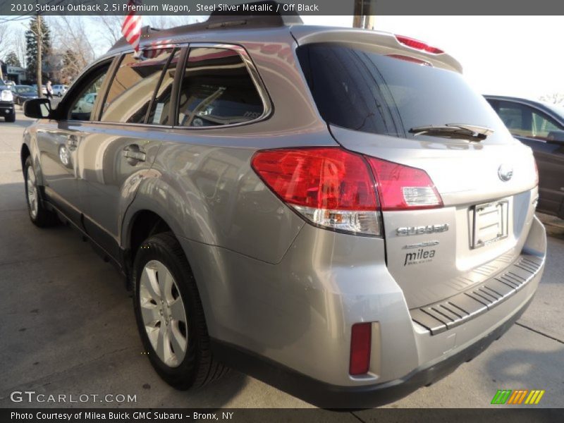 Steel Silver Metallic / Off Black 2010 Subaru Outback 2.5i Premium Wagon