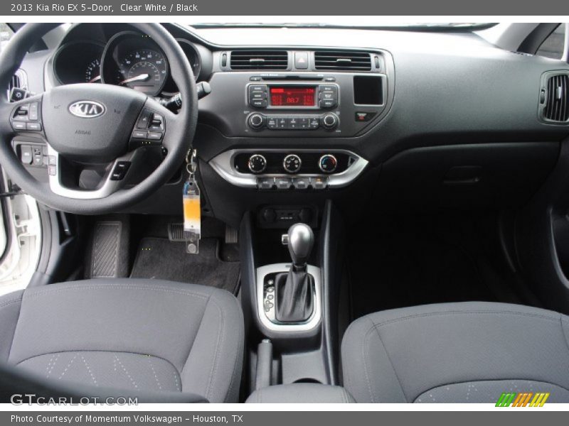 Clear White / Black 2013 Kia Rio EX 5-Door